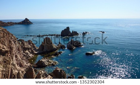 Sirens Reef in the south of Spain Royalty-Free Stock Photo #1352302304
