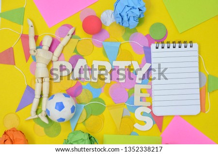 Invitation card to a party. Yellow background