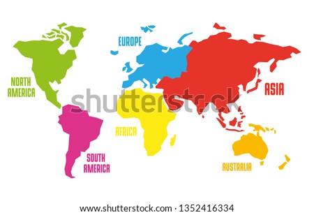 Vector illustration of map of the world
