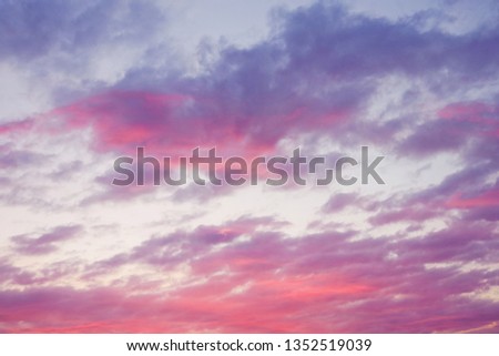 Сolorful dramatic sky with cloud at sunset/dawn Royalty-Free Stock Photo #1352519039