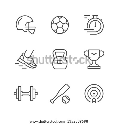 Set line icons of sport Royalty-Free Stock Photo #1352539598