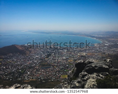 Picturesque pictures from the coast in Cape Town, Table mountain, lions head and cape of good hope.