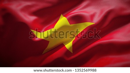Vietnamese flag. Vietnam.