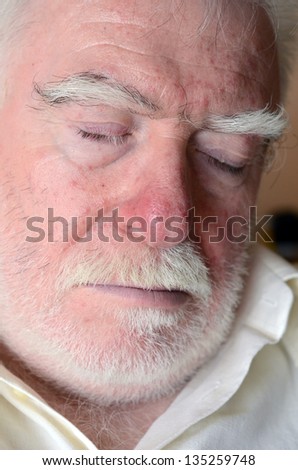 senior man sleeping