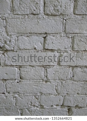 White brick wall in an office building. Beautiful background and texture.