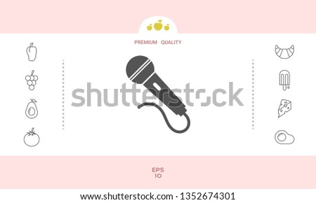 Microphone symbol icon. Graphic elements for your design