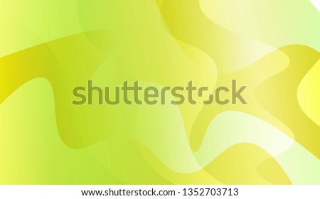 Template Background With Wave Geometric Shape. For Template Cell Phone Backgrounds. Vector Illustration with Green Yellow Color Gradient