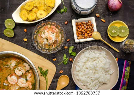 SHRIMP CEVICHE ECUADORIAN FOOD Royalty-Free Stock Photo #1352788757