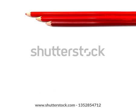 Red pencil has many lengths to choose from in the classroom of Thailand.