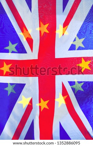 United Kingdom and European union flags combined