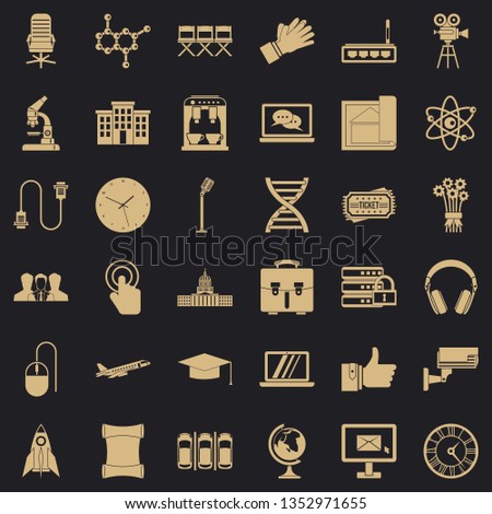 Conference icons set. Simple style of 36 conference vector icons for web for any design
