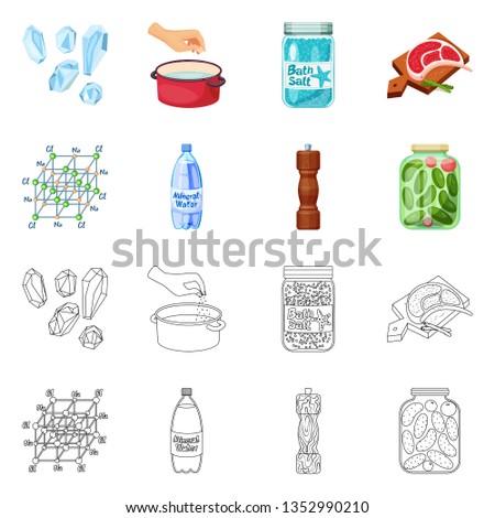 Vector illustration of cooking and sea logo. Set of cooking and baking   vector icon for stock.