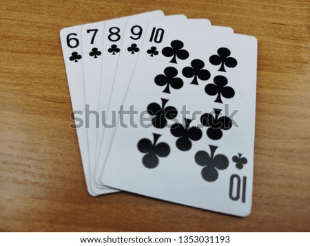 playing cards. poker game combinations.