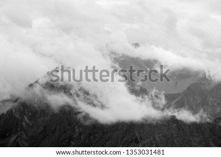 Clouds over the alps