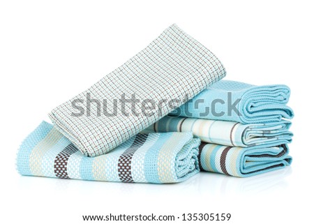 Kitchen towels. Isolated on white background