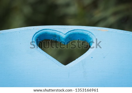 Heart cut into the board