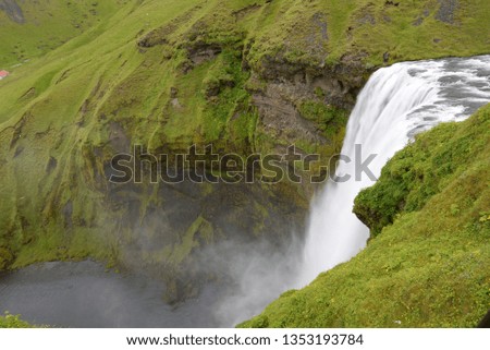 Skogafoss, a waterfall at Iceland