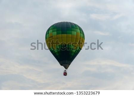 PUTRAJAYA, MALAYSIA - MARCH 29, 2019 : Hot air balloons in Putrajaya during 10th MyBalloonFiesta 2019 Royalty-Free Stock Photo #1353223679