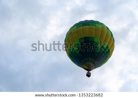 PUTRAJAYA, MALAYSIA - MARCH 29, 2019 : Hot air balloons in Putrajaya during 10th MyBalloonFiesta 2019 Royalty-Free Stock Photo #1353223682
