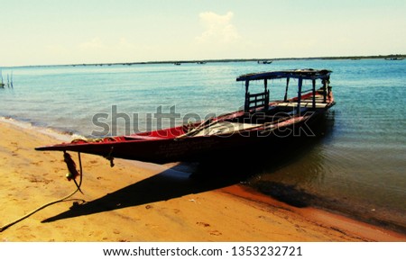 The picture is captured in Chilika lake, Orissa. It is a brackish water lagoon near Puri, Orissa. The place is awesome to visit.