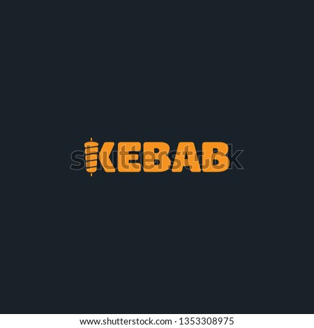 Turkish doner-kebab vector logo design