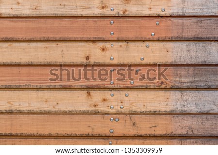 Wooden slat board wall
