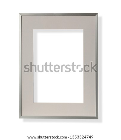 Vintage frame wooden metal isolated with clipping path