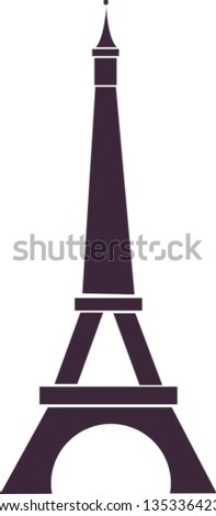 Eiffel Tower Paris Icon Clip Art, Simple Vector Design, Icon Clip Art for Travel Blog, Pa