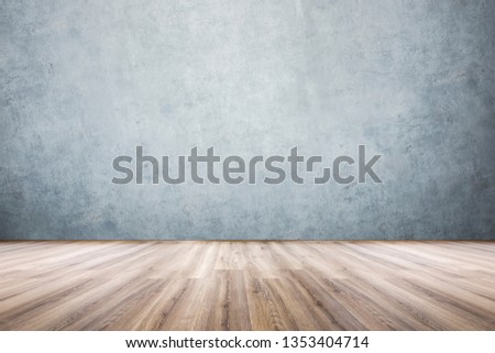 laminate and concrete wall, view of an empty room