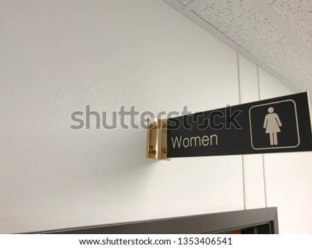 Office style women’s room sign