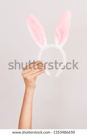 Easter concepts ,Hand hold ear