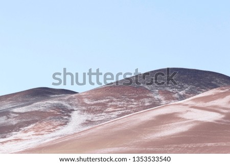 Detail of desert dunes in the bay of Paracas in Pisco - Peru