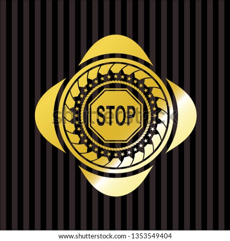 stop icon inside shiny badge