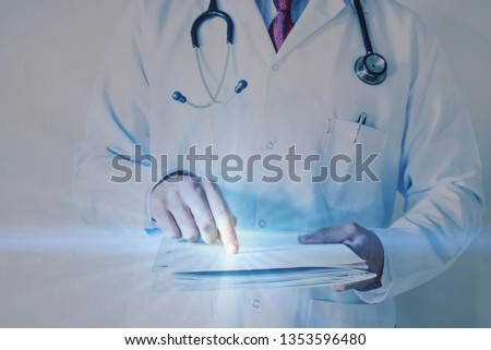Doctor holding patient file , Health concept
