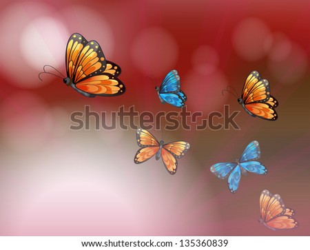 Illustration of a paper with butterflies