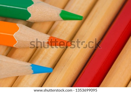 colorful wooden pencils background