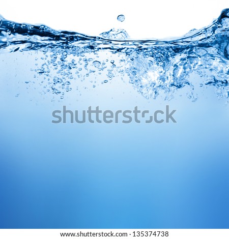 Water and air bubbles over white background Royalty-Free Stock Photo #135374738