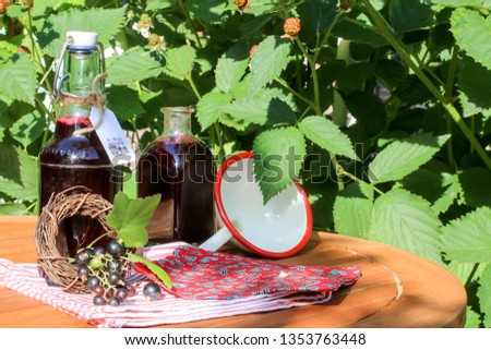 homemade syrup from the black currant