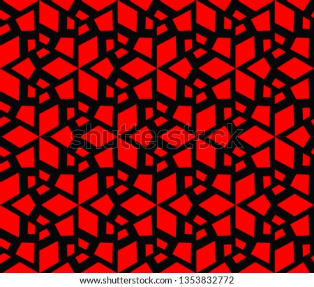 Ornamental seamless pattern. Vector abstract background. Vector monochrome seamless pattern. Abstract seamless geometries pattern. Design for decor, prints, textile, furniture, cloth, digital
