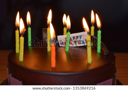 Cute Happy Birthday Cake images with candles