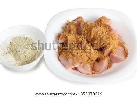 Mexican food ingredients on a white background