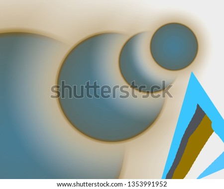 Spherical background with black and white brown blue tones
