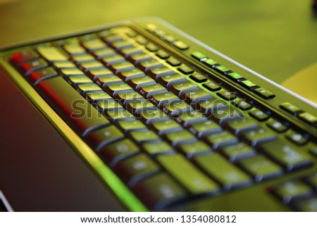 Black color computer keyboard
