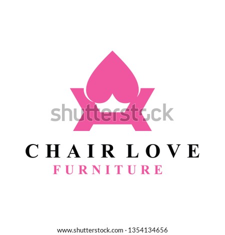 chair and love logo design inspirations