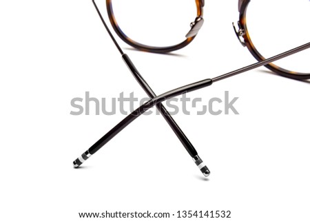 Still life photography glasses on white background
