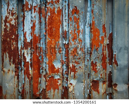 Rusty metal for interior exterior decoration design business and industrial construction concept design. Rusty metal is caused by moisture in the air.