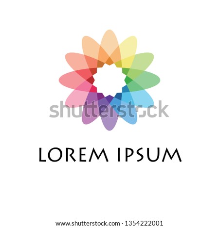 Colorful circle vector Logo Abstract with White Background