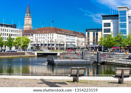 State capital Kiel, old boat harbour Royalty-Free Stock Photo #1354223159