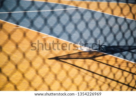 Basketball court yellow