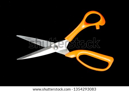 Scissors picture with black background